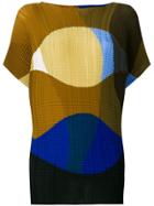 Issey Miyake Pleated T-shirt - Blue