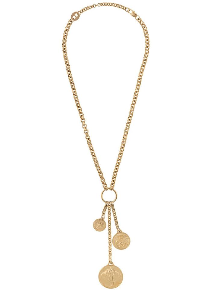 Paco Rabanne Coin Pendant Necklace - Gold