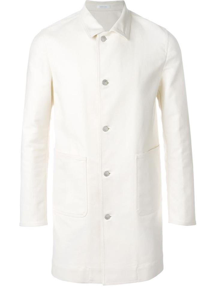 Jil Sander Single Breasted Coat, Men's, Size: 50, Nude/neutrals, Cotton/spandex/elastane