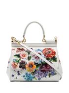 Dolce & Gabbana Dauphine Floral Print Tote Bag - White