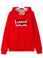 Levi's Kids - Logo Print Hoody - Kids - Cotton/polyester - 16 Yrs, Red