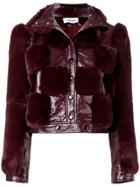 Courrèges Houndstooth Cropped Jacket - Red
