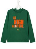 Moncler Kids Teen Printed 'at High Altitude' Sweatshirt - Green