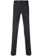 Pt01 Checked Slim-fit Trousers - Grey