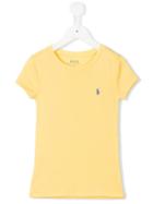 Ralph Lauren Kids Logo T-shirt, Girl's, Size: 7 Yrs, Yellow/orange