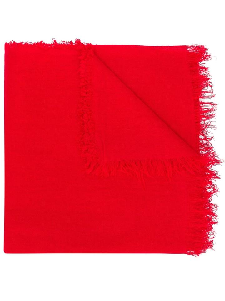 Ann Demeulemeester Knitted Scarf - Red