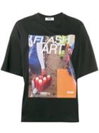 Msgm Flash Art Photo Print T-shirt - Black