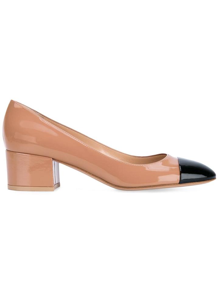 Gianvito Rossi Contrast Toe Cap Pumps - Neutrals
