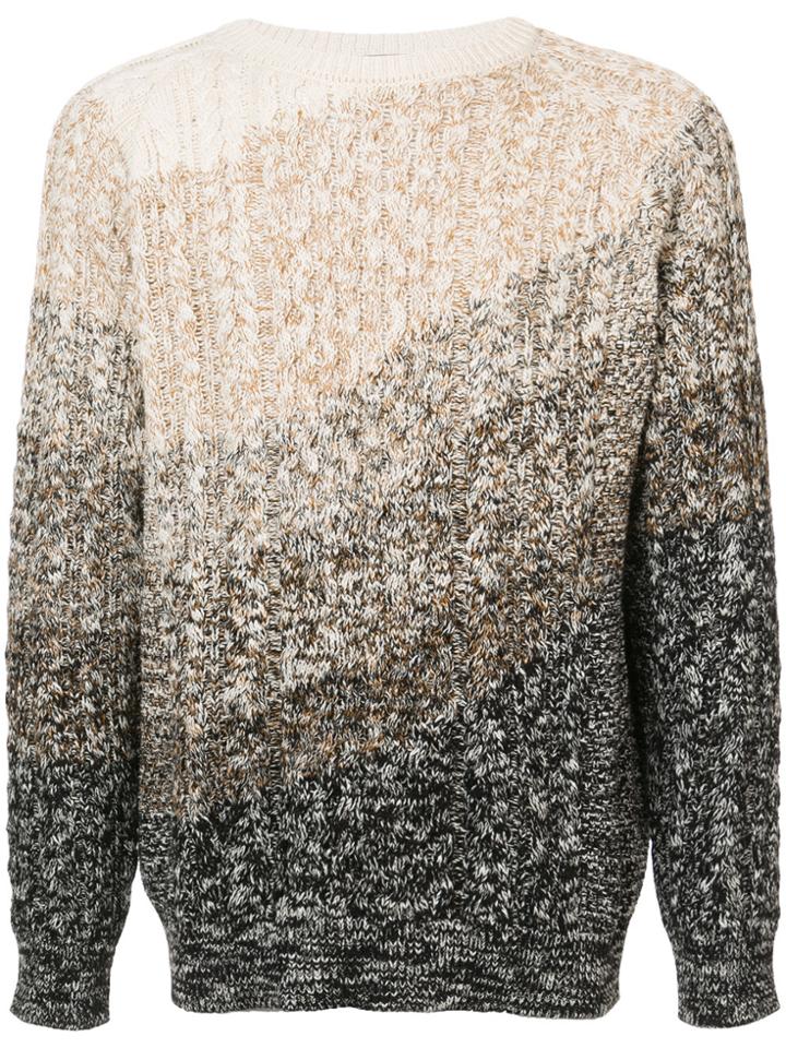 Maison Kitsuné Contrast Long-sleeve Sweater - Black