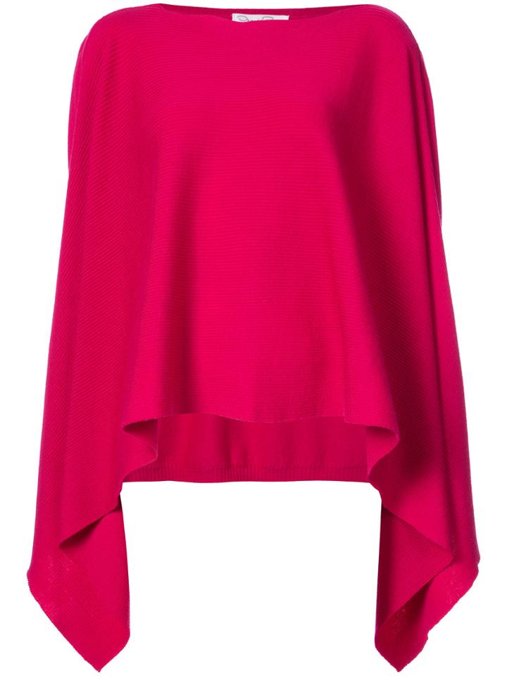 Oscar De La Renta Draped-front Jumper - Red