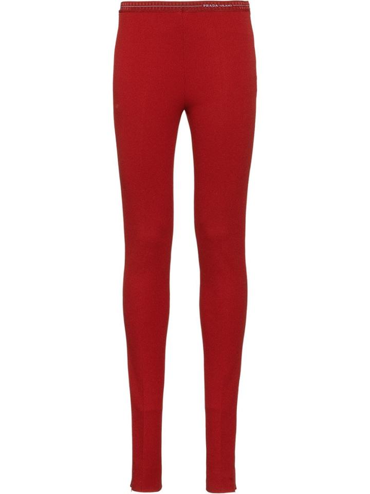 Prada Jersey Leggings - Red