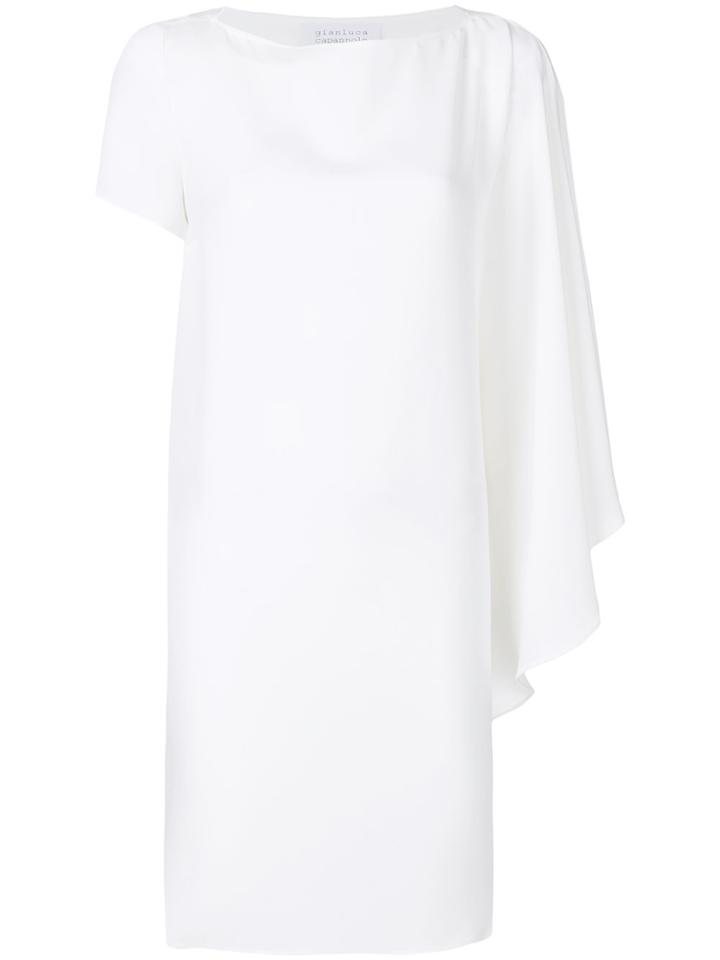 Gianluca Capannolo Drape Sleeve Dress - White