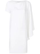 Gianluca Capannolo Drape Sleeve Dress - White