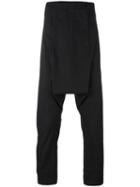 Barbara I Gongini Print Detail Drop Crotch Trousers, Men's, Size: 48, Black, Cotton