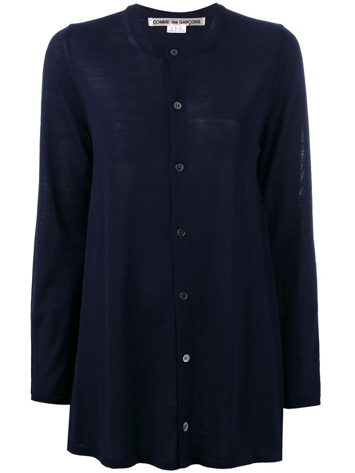 Comme Des Garçons Buttoned Cardigan, Women's, Size: Large, Blue, Wool
