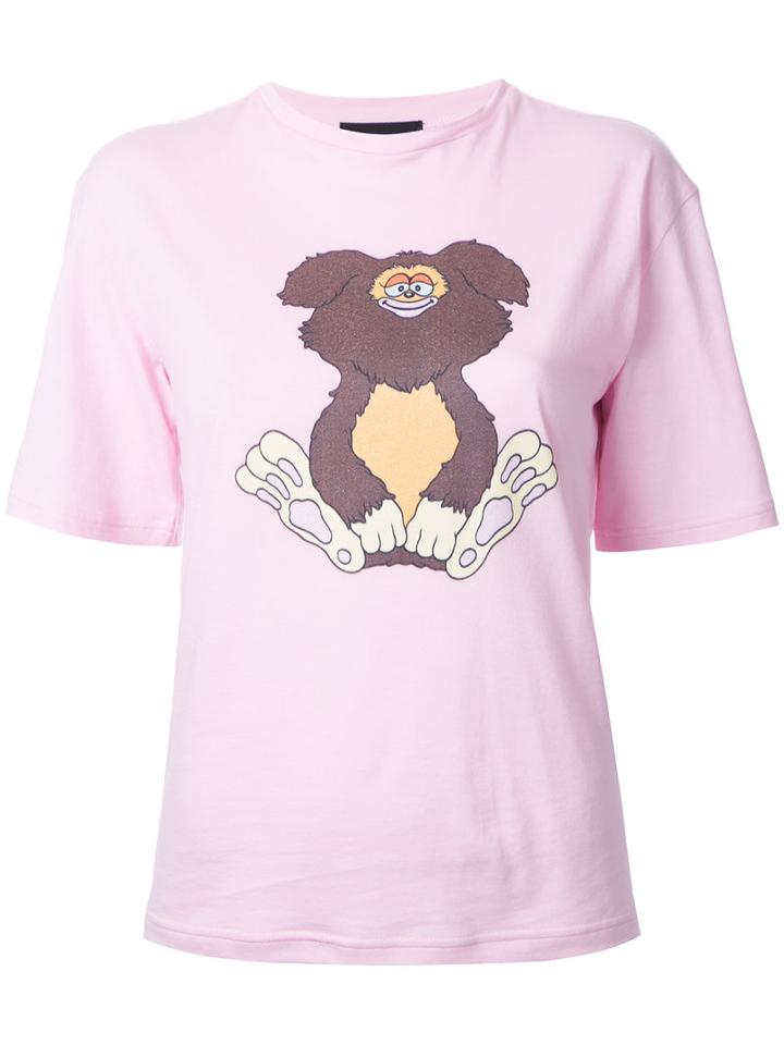 G.v.g.v. Cartoon Print T-shirt, Women's, Size: Xs, Pink/purple, Cotton/lyocell