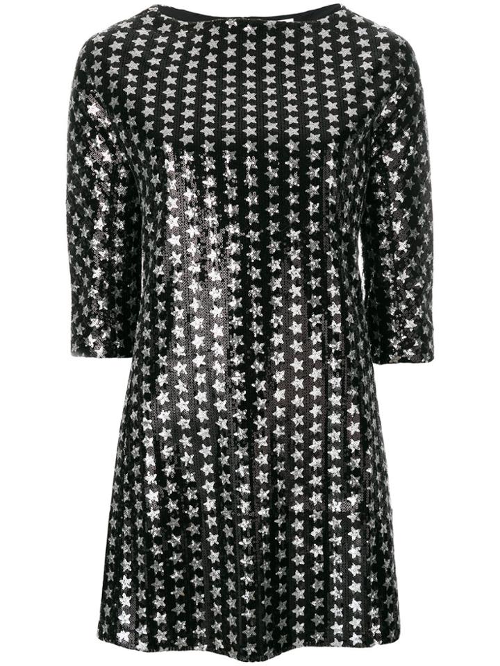 Gaelle Bonheur Star Print Mini Dress - Black