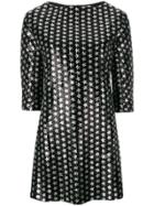 Gaelle Bonheur Star Print Mini Dress - Black