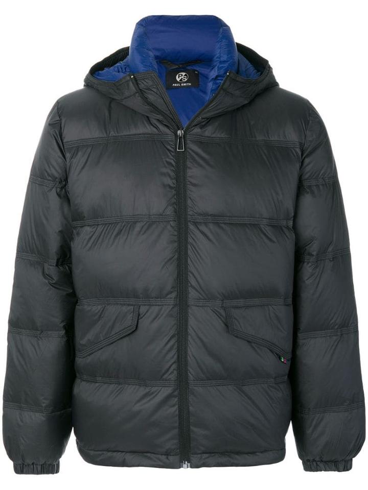 Ps Paul Smith Hooded Padded Jacket - Black