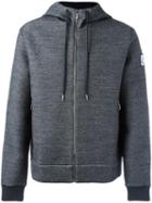 Moncler Gamme Bleu Hood Zip-up Sweatshirt, Men's, Size: Small, Grey, Cotton/acrylic/wool/polyamide