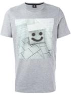 Ps By Paul Smith 'smiley' Print T-shirt, Men's, Size: Large, Grey, Organic Cotton