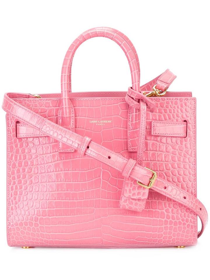 Saint Laurent Baby 'sac De Jour' Tote, Women's, Pink/purple, Leather