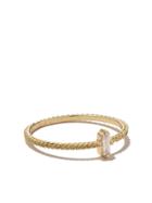 Wouters & Hendrix Gold 18kt Yellow Gold Chain Baguette Diamond Ring