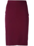 Givenchy - Fitted Pencil Skirt - Women - Polyamide/spandex/elastane/viscose - 36, Red, Polyamide/spandex/elastane/viscose