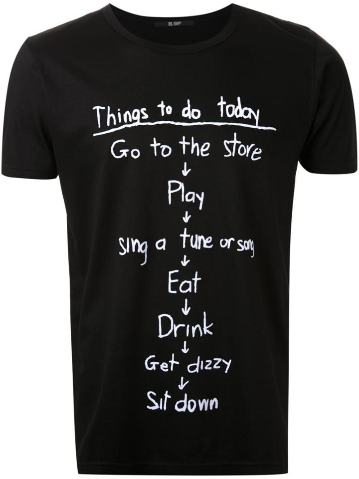 Hl Heddie Lovu Things To Do Printed T-shirt, Men's, Size: Large, Black, Cotton/lyocell