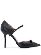 Msgm Pumps With Bow Detail - Black