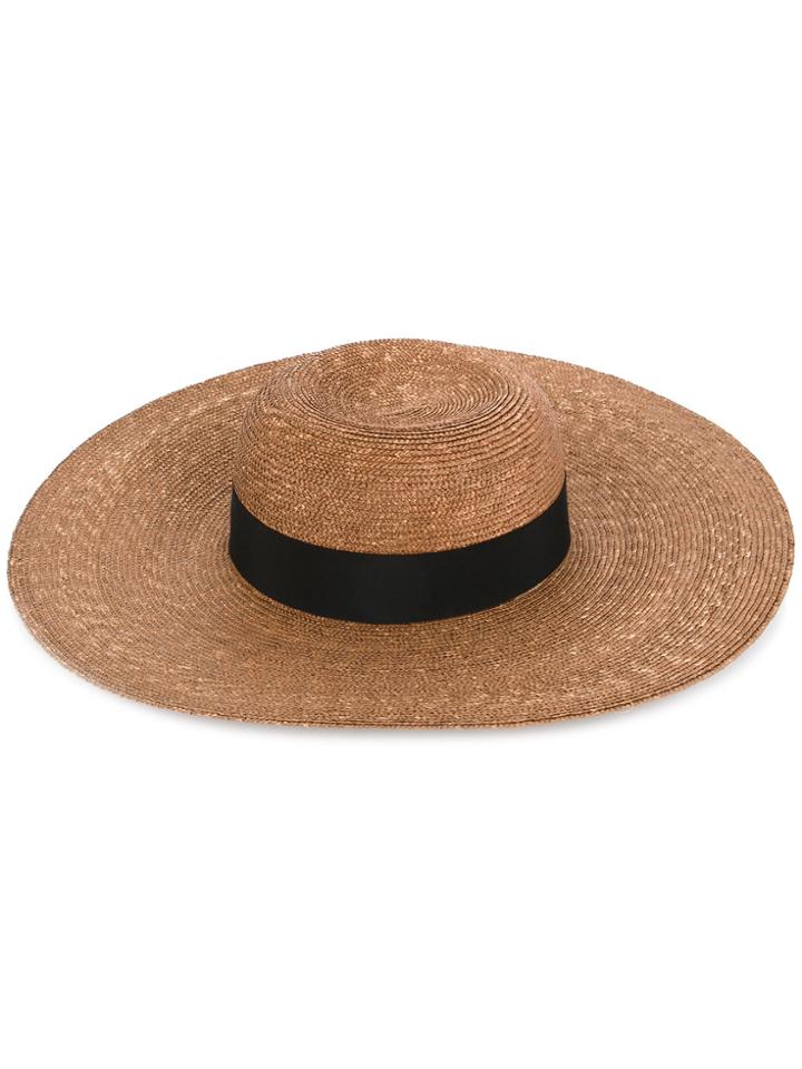 Federica Moretti Woven Sun Hat - Brown