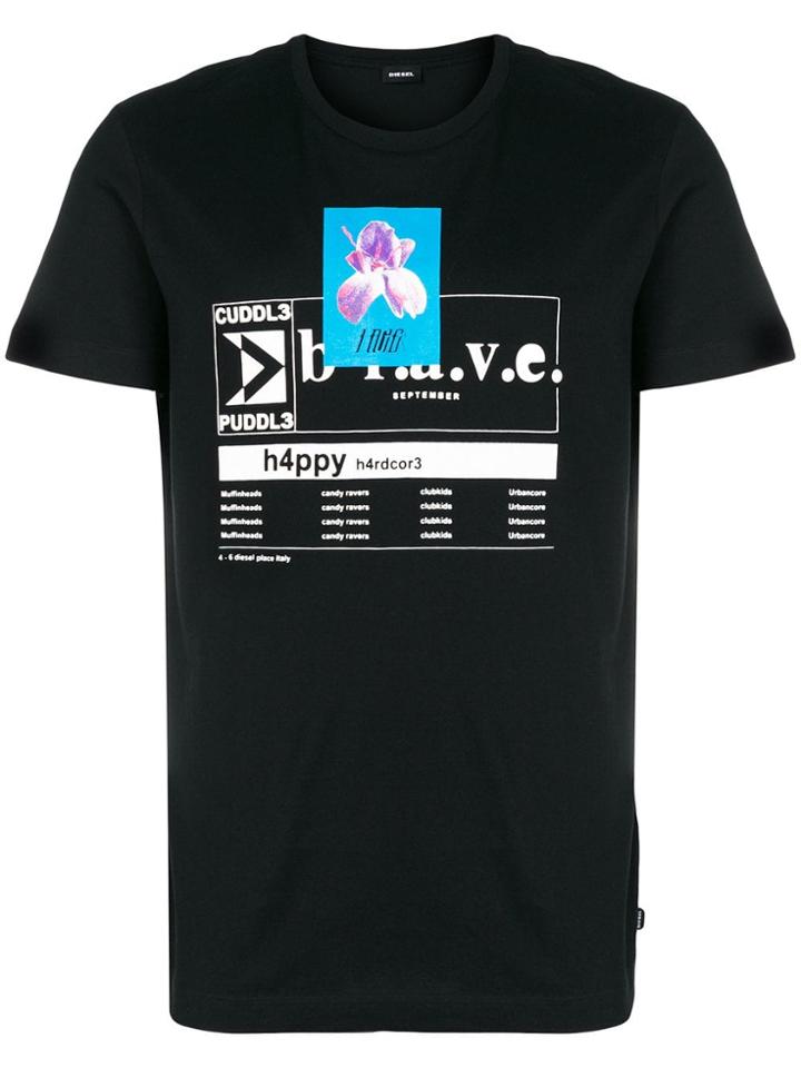 Diesel Loose Printed T-shirt - Black