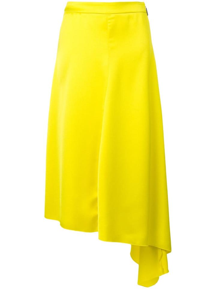 Msgm Asymmetric Hem Skirt - Yellow