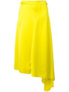 Msgm Asymmetric Hem Skirt - Yellow