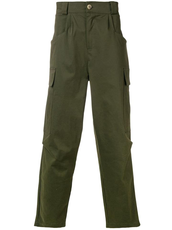 The Silted Company Wide Leg Trousers - Green