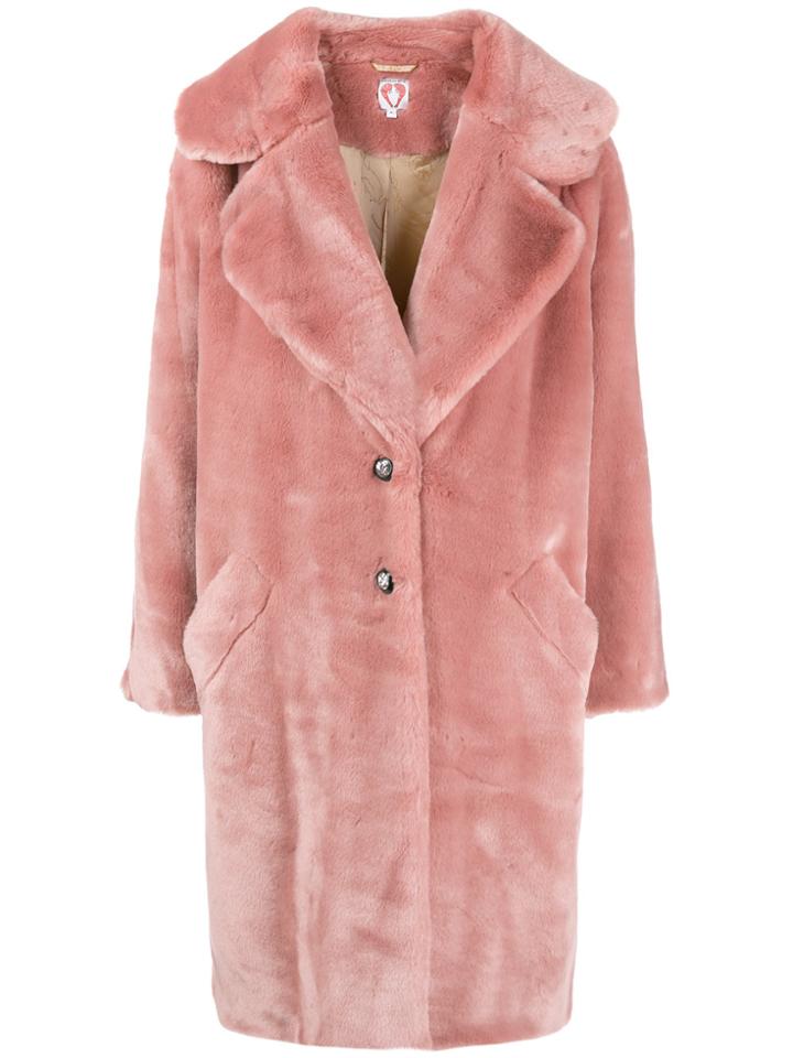 Shrimps Eamon Faux Fur Coat - Pink & Purple