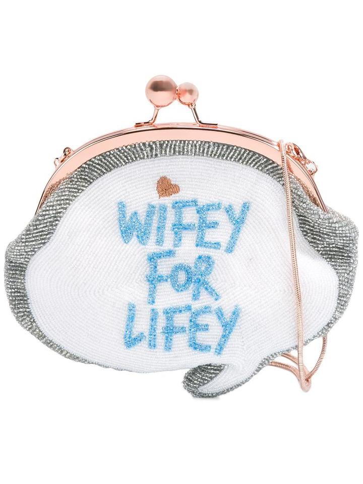 Sophia Webster 'wifey For Lifey' Clutch, Women's, White