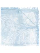 Hemisphere Frayed Scarf, Women's, Blue, Silk/cashmere