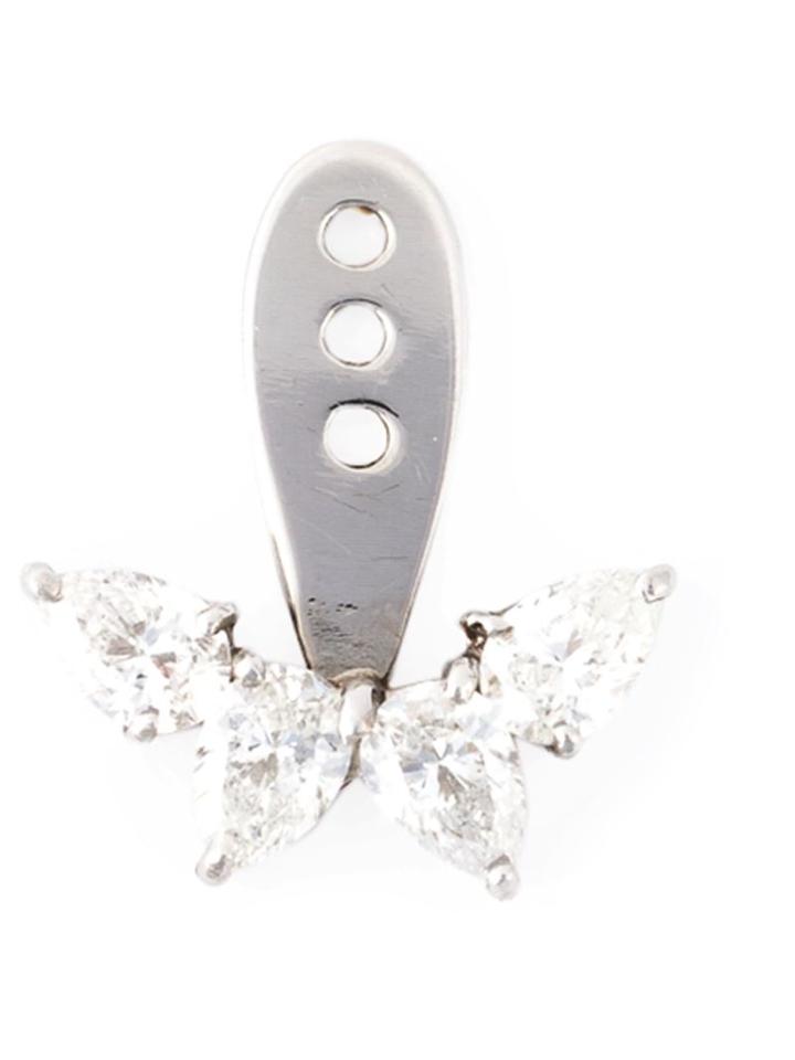 Yvonne Léon Diamond Lobe Earring, Women's, Metallic, Diamond/18kt White Gold