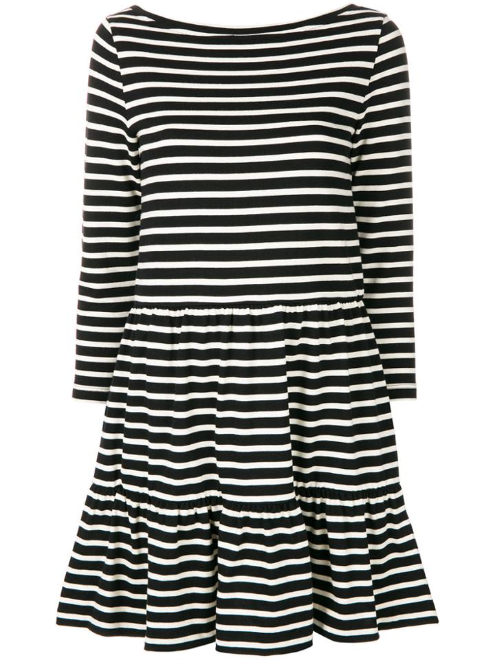Red Valentino Breton Striped Dress - Black