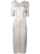 Isabel Marant Zigzag Striped Maxi Dress, Women's, Size: 36, Green, Silk/cotton
