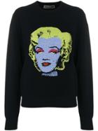Versace Marylin Monroe Print Sweatshirt - Black