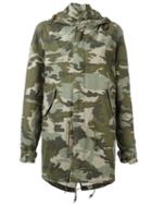 Mr & Mrs Italy - Camouflage Print Parka - Women - Cotton - Xxs, Green, Cotton