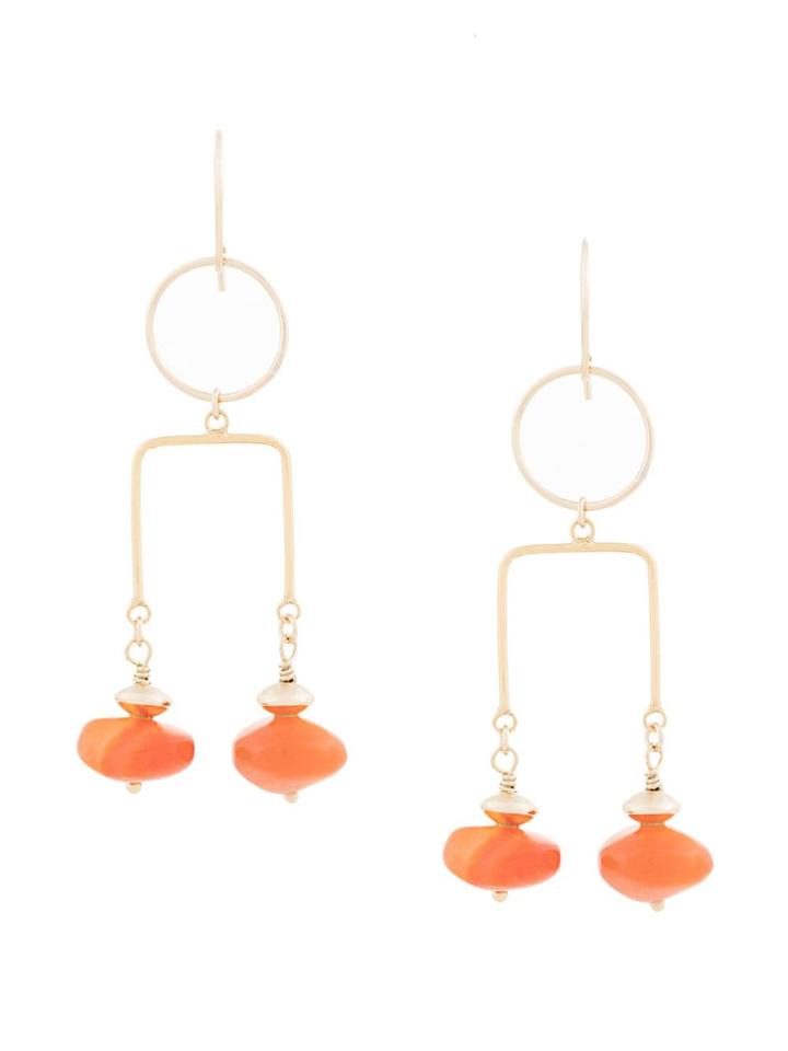 Petite Grand Mountain Earrings - Metallic