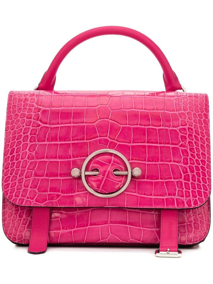 Jw Anderson Disc Satchel Bag - Pink & Purple