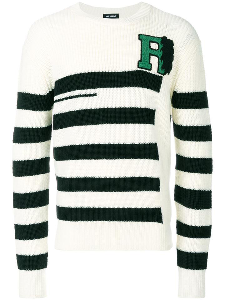 Raf Simons Striped Jumper - White