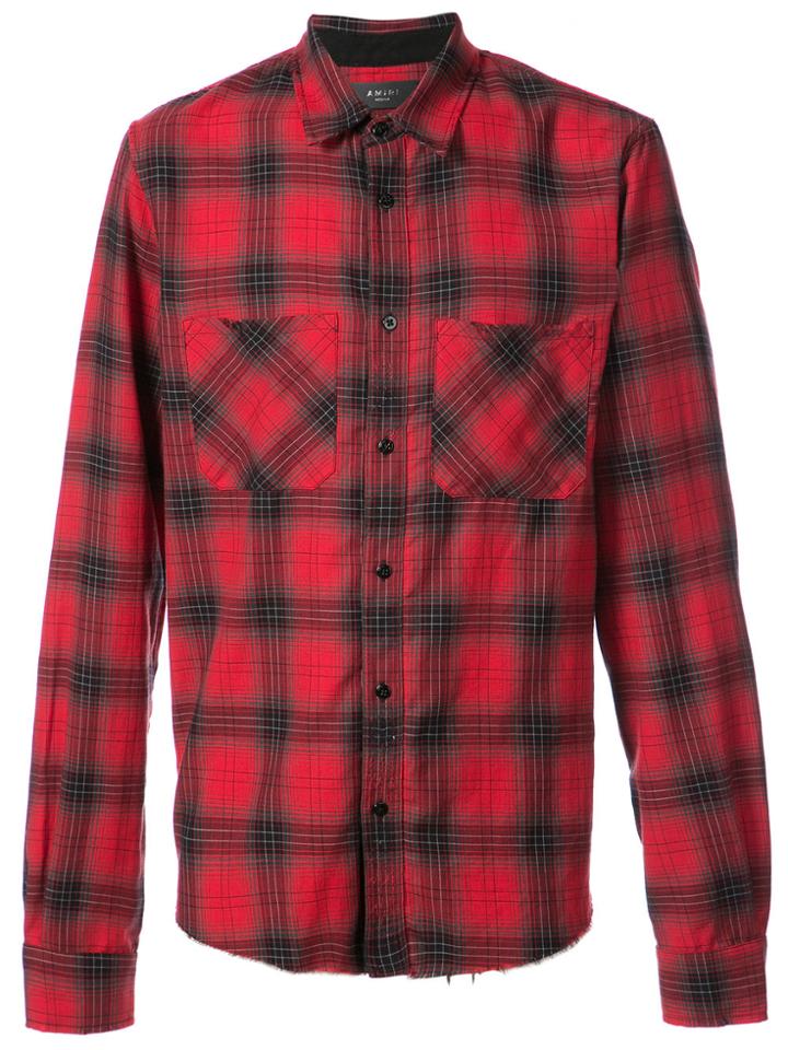 Amiri Raw Hem Shirt - Red