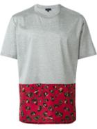 Lanvin Contrasted Hem T-shirt, Men's, Size: S, Grey, Silk/cotton