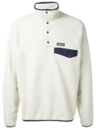 Patagonia Standing Collar Button Fleece, Men's, Size: Small, White, Polyester