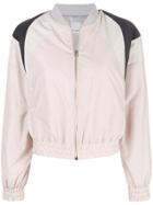 Pinko Cropped Bomber Jacket - Pink & Purple